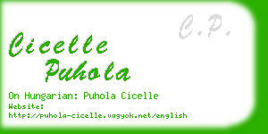 cicelle puhola business card